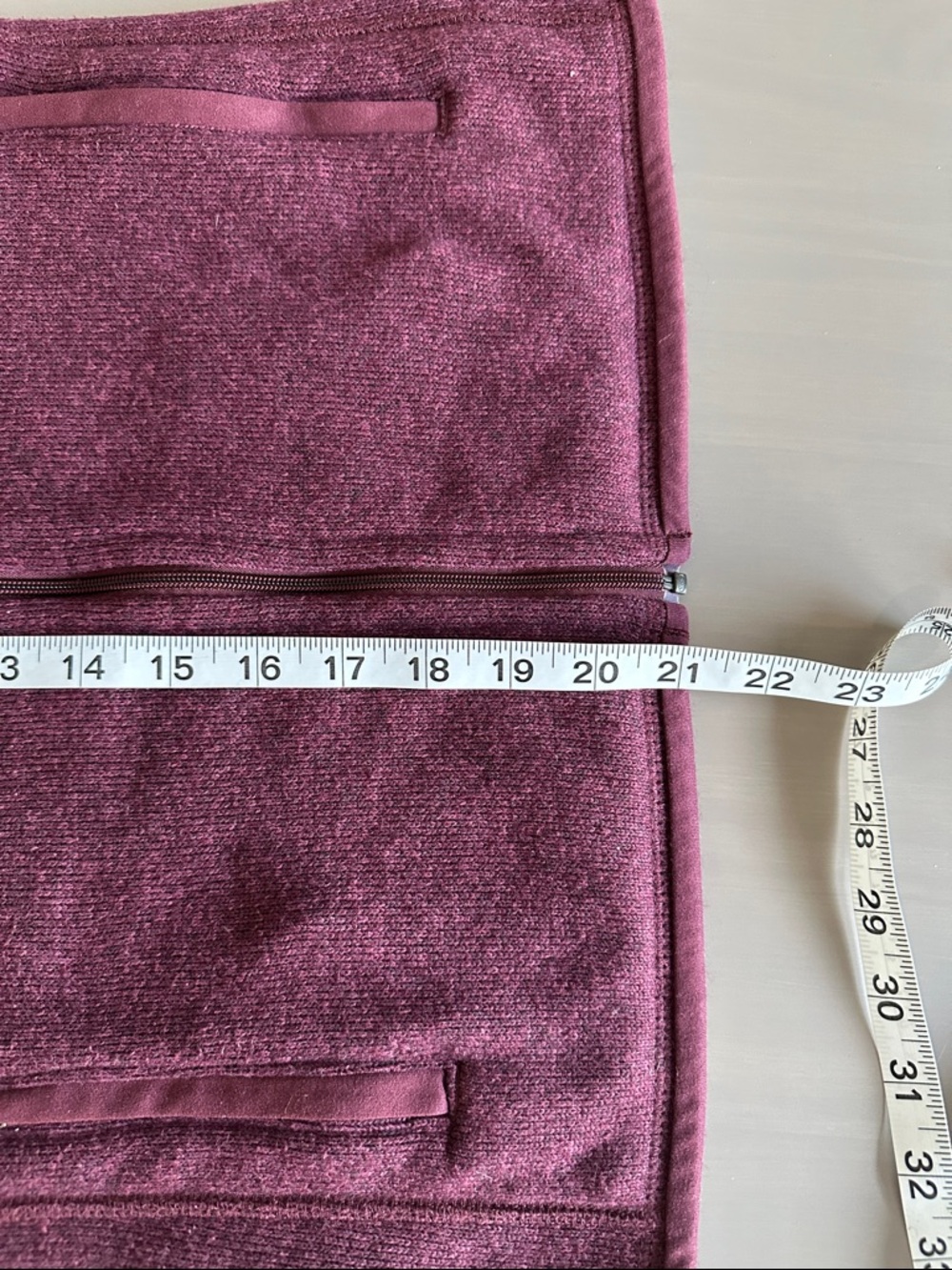 Patagonia Maroon Full-Zip Hooded Fleece Jacket - Picture 6 of 9